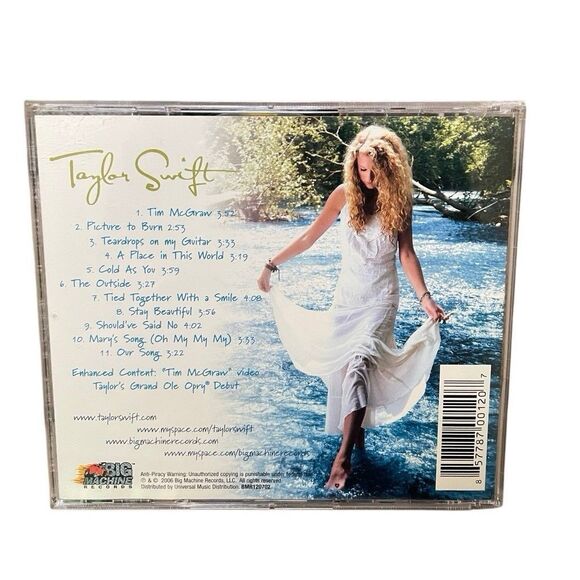 Taylor Swift Debut Self Titled CD 2006 Original Uncensored Lyrics Used Tested - Picture 3 of 4